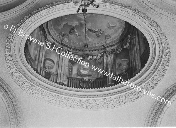 BEAULIEU  CENTRE OF DRAWING ROOM CEILING BY A KAUFFMAN